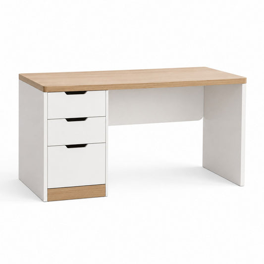 Biurko drewniane z szufladami MDF 120 cm