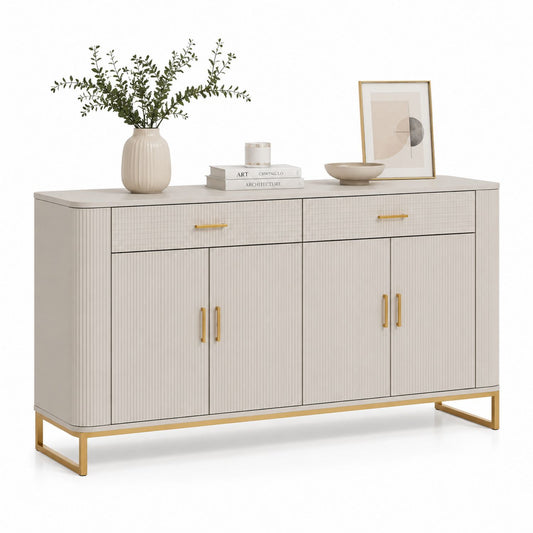Kredens z płyty MDF z metalowymi uchwytami 120 cm