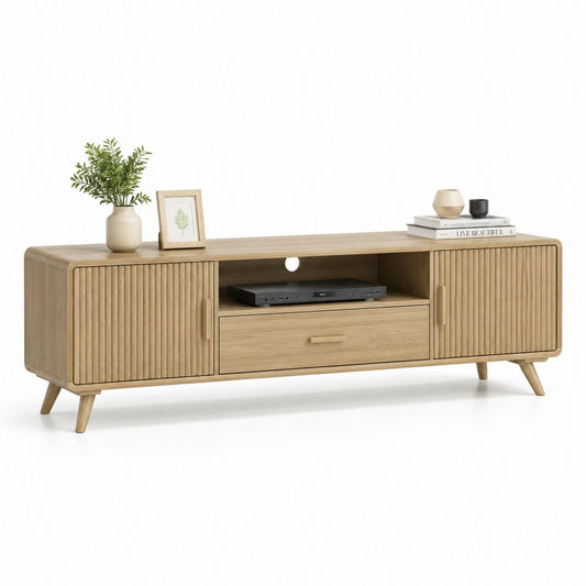 Szafka RTV z drewna dębowego 180x40x50 cm