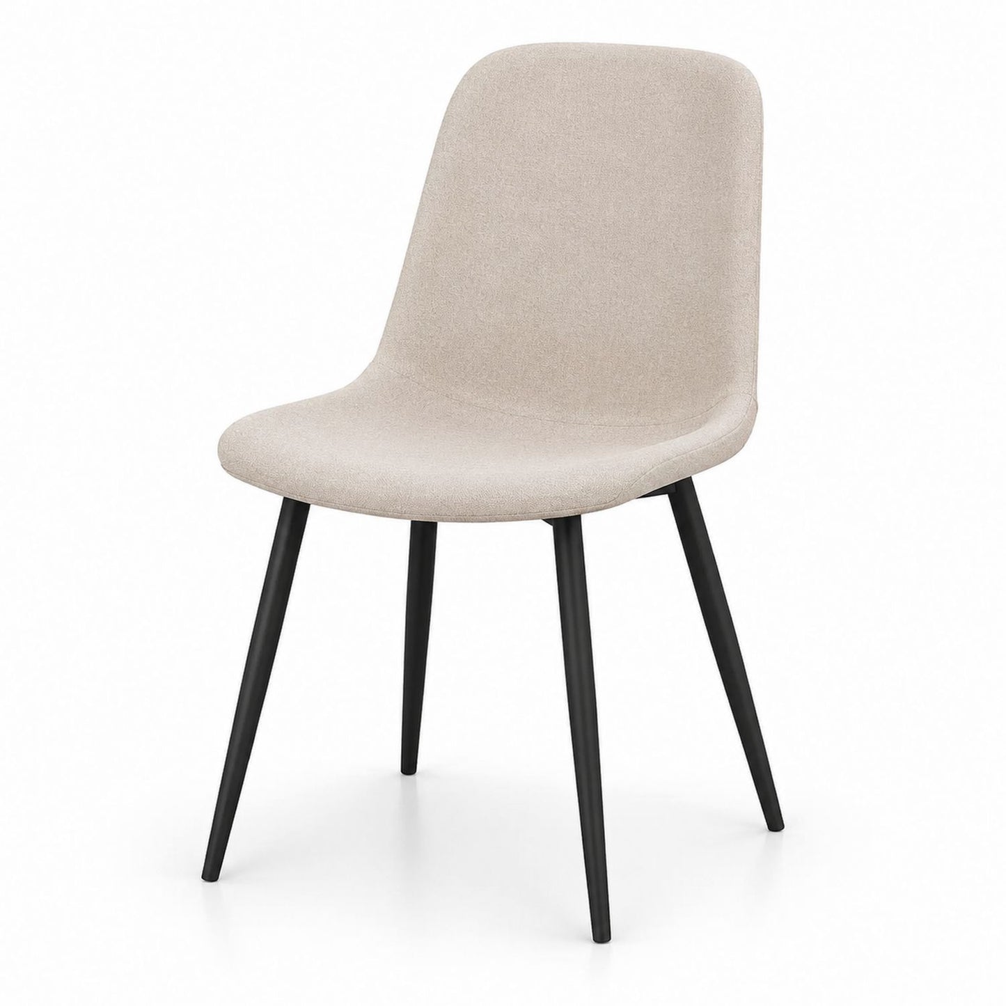 Krzesło do jadalni z metalowymi nogami beżowe