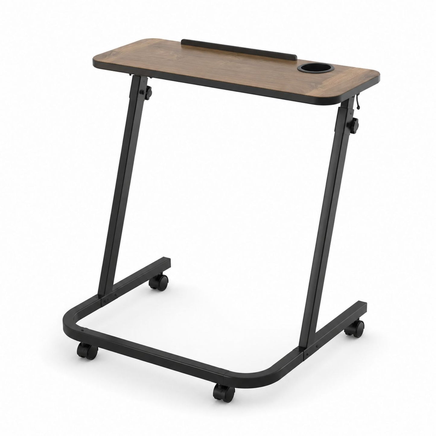 Biurko mobilne z MDF i stalową ramą na kółkach 60x40x75 cm